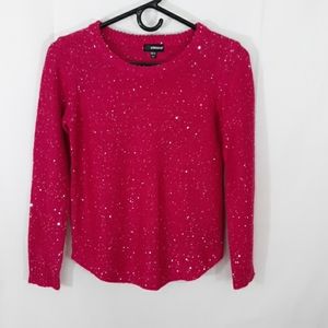 Girl's Jordache Sweater L/G (10-12) Pink/Sparkles